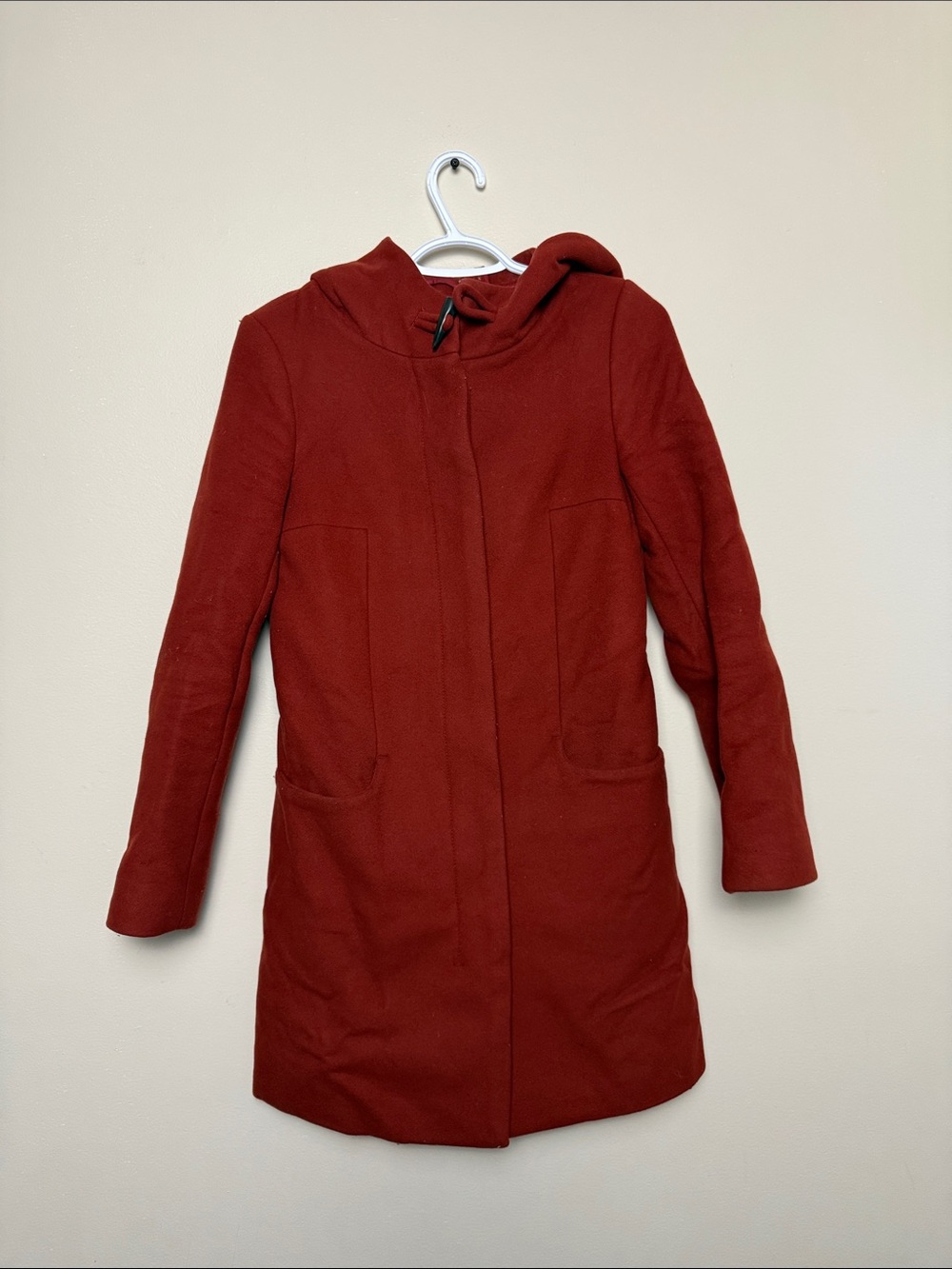 Babaton Hooded Trench Coat in Brick size XS